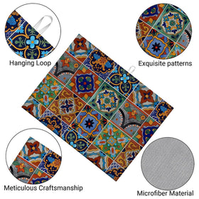 indokyeyqaz Talavera Tiles Dish Drying Mat large 18x24 in use under gadgets every day.