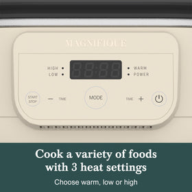 INDY VAC Magnifique 6QT ceramic pot offers durable nonstick coating for easy cleanup.