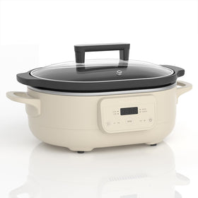 INDY VAC Magnifique 6QT slow cooker control panel for flexible timing.