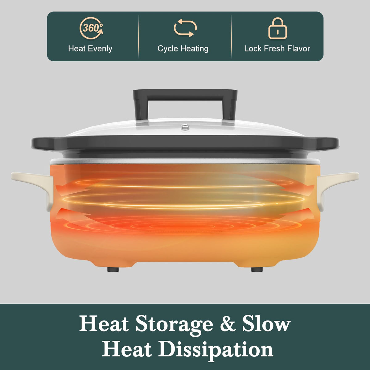 INDY VAC Magnifique 6QT large-capacity cooker ideal for family dinners.