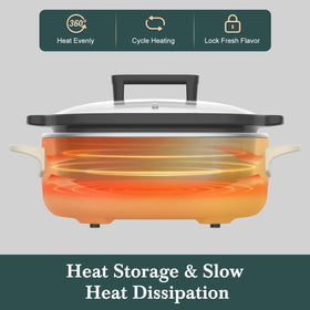 INDY VAC Magnifique 6QT large-capacity cooker ideal for family dinners.