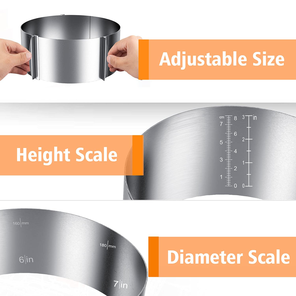 iNeibo 6 inch acetate cake sheet provides sturdy support for mousse and lace designs.