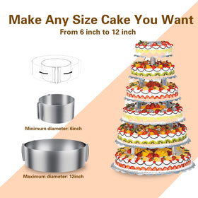 iNeibo BPA-free 6 inch insert supports safe, stable cake bases during assembly.