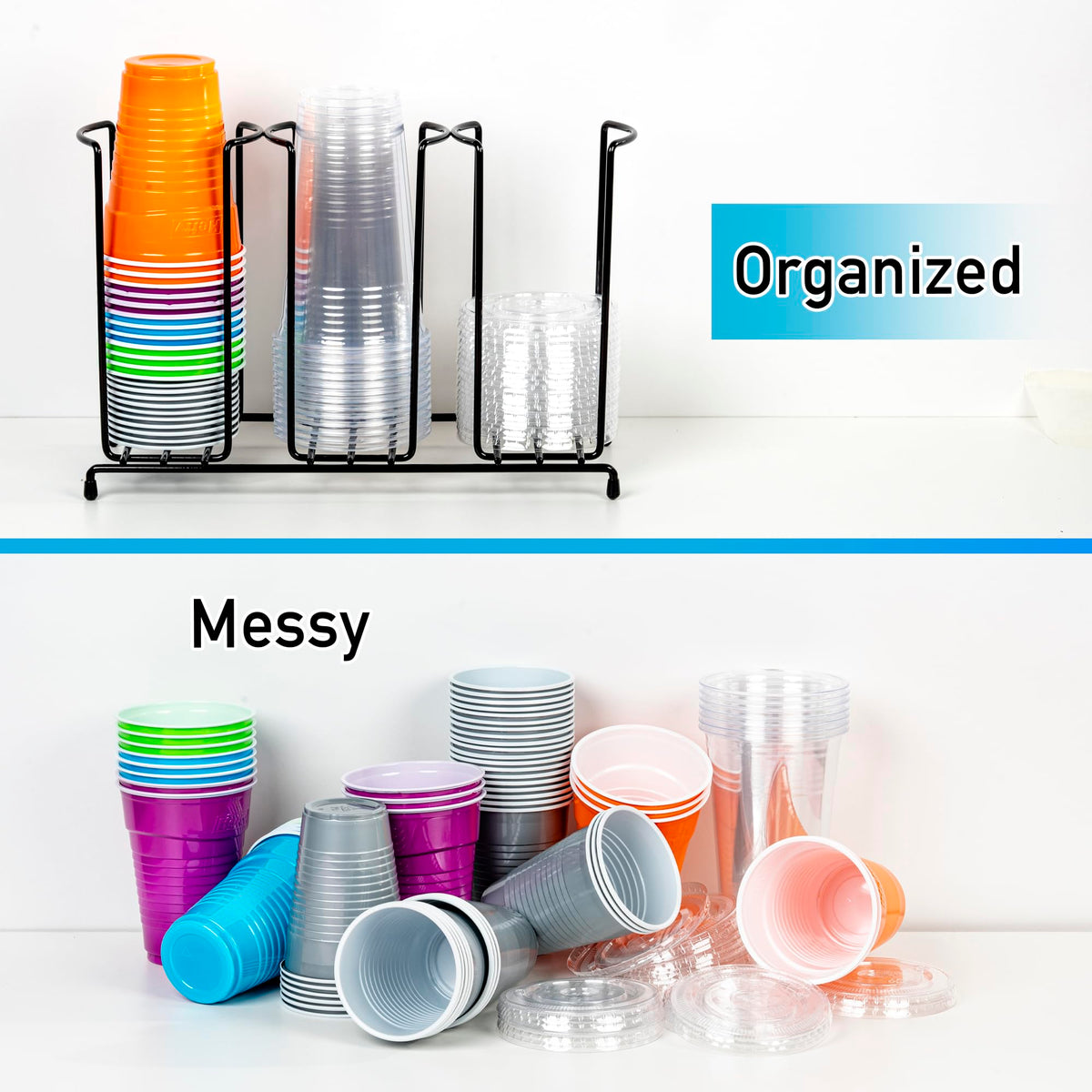 Inevibe anti-slip rubber feet keep the organizer stable on busy surfaces