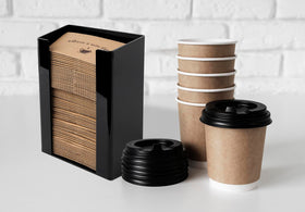 Inevibe coffee sleeve holder countertop use keeps sleeves tidy and refills predictable.