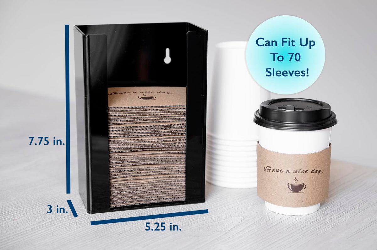 Inevibe coffee sleeve holder wall-mount demonstrates flexible placement for space-saving setups.