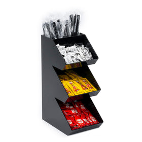 Inevibe Condiment Holder Stand front view with deep compartments for sauces.