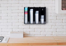 Inevibe countertop dispenser with non-slip rubber bumpers prevents sliding during use.