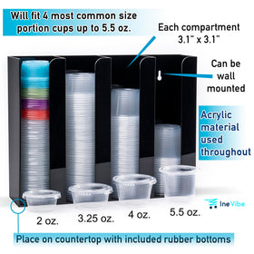 Inevibe cups and lids organizer by size keeps utensils tidy on any counter.