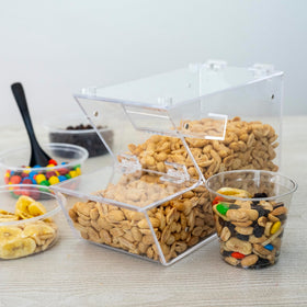 IneVibe stackable bin display creates neat candy options on shelves.