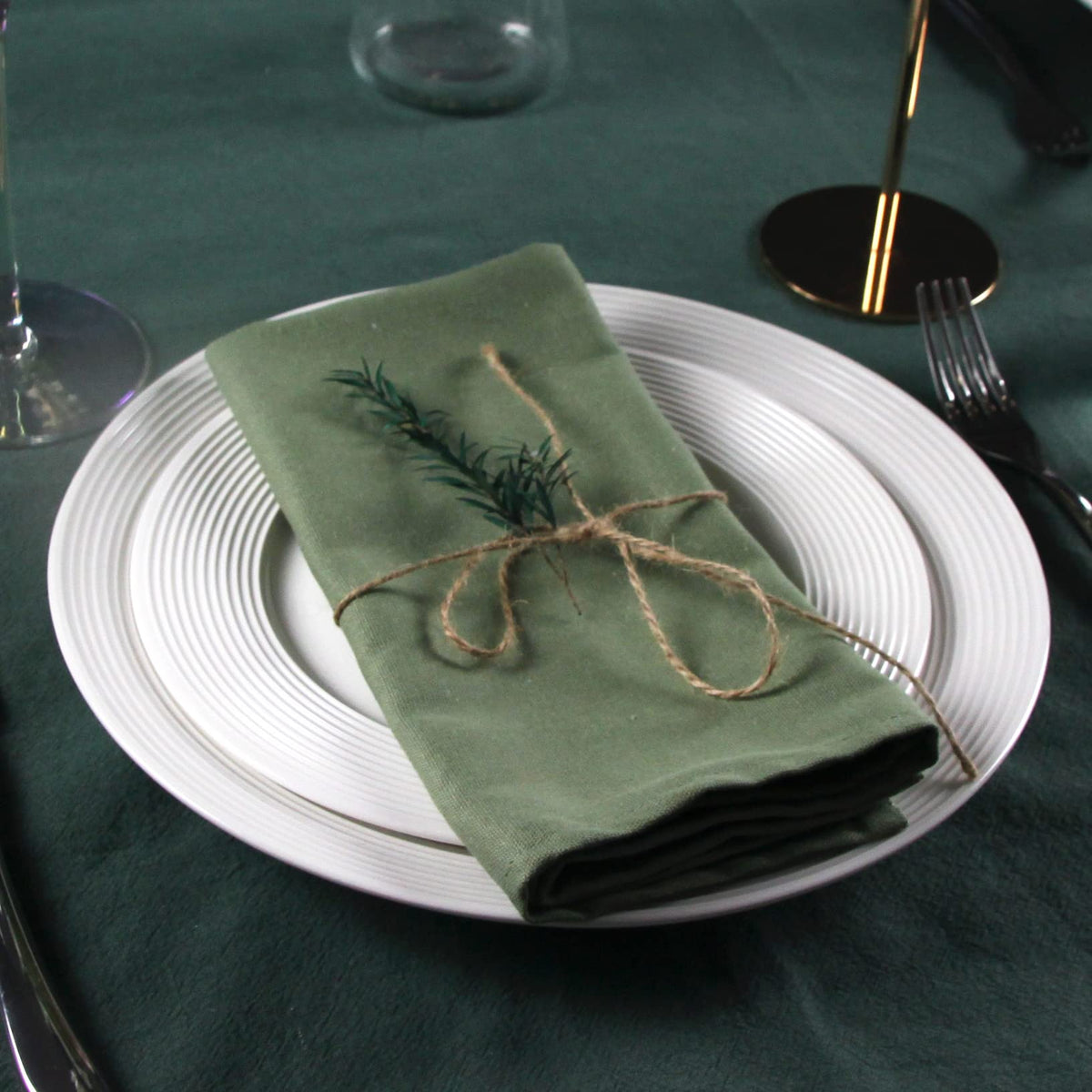 INFEI cotton blend napkin close-up showing soft, durable weave