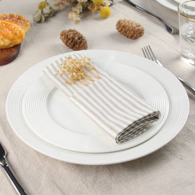 INFEI fabric blend napkins highlighting eco-friendly materials and durability.