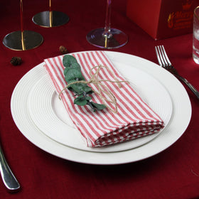 INFEI napkins red closeup showing soft texture and weave detail
