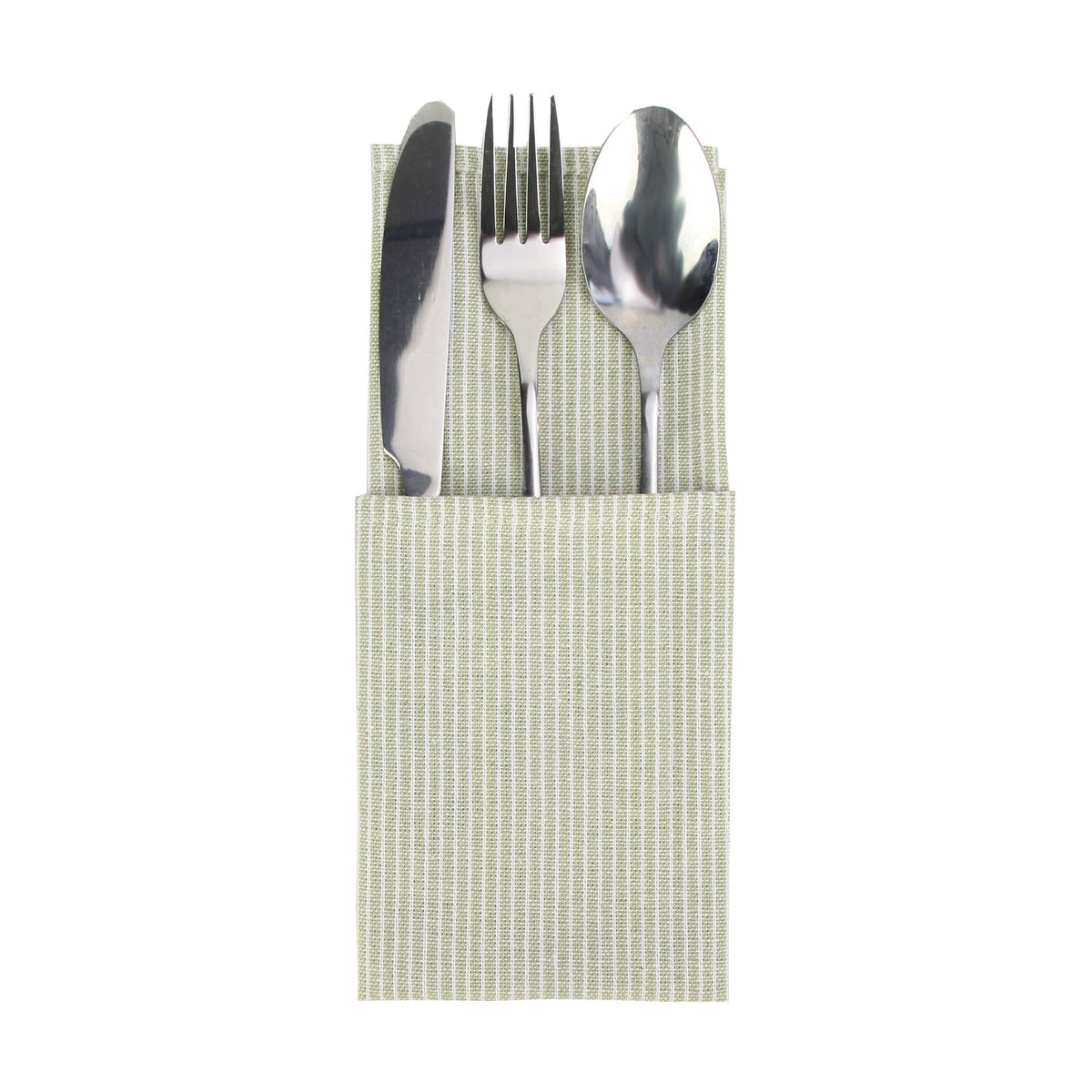INFEI green 40x40 cm napkins folded neatly for individual place setting
