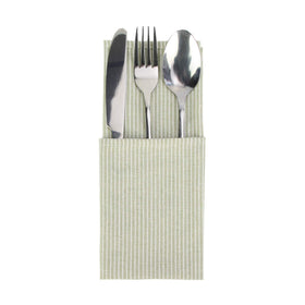 INFEI green 40x40 cm napkins folded neatly for individual place setting