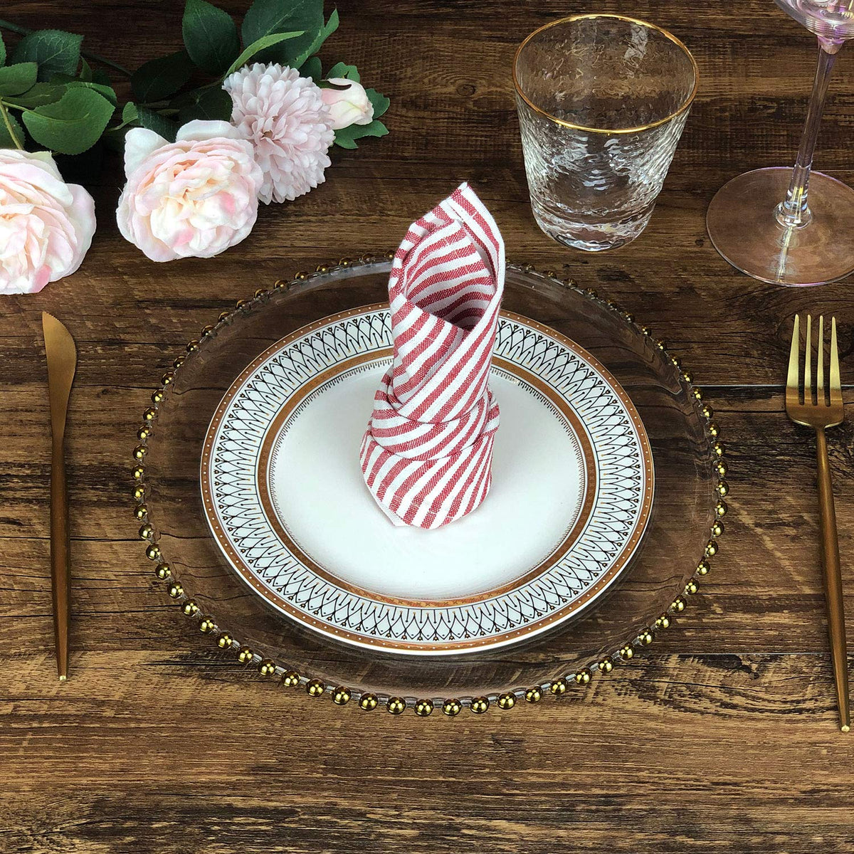 INFEI table setting napkins red for stylish home dining