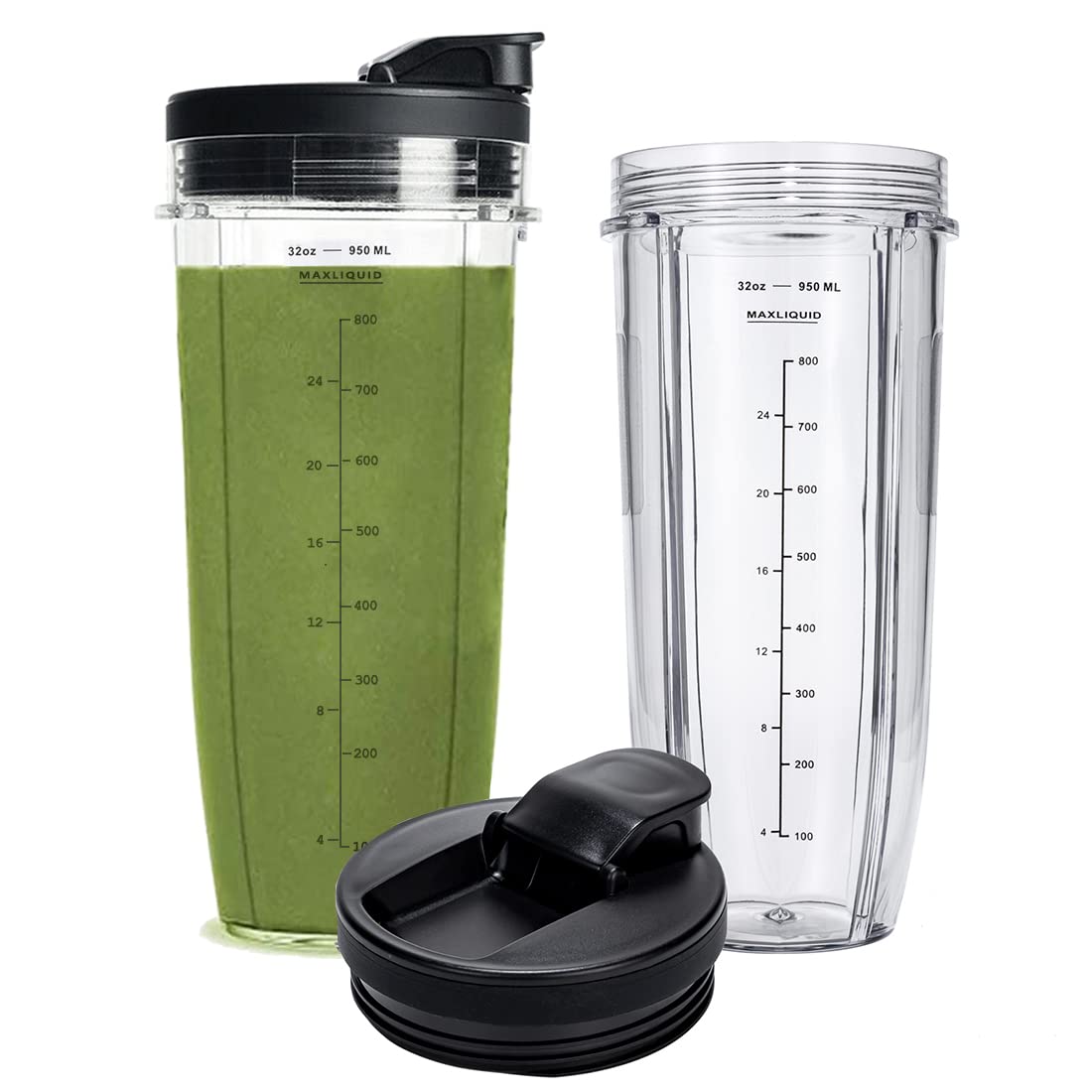INFIAURO 32oz replacement cups for Ninja BN401 with direct-drink compatibility.