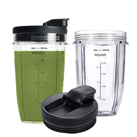 INFIAURO Ninja 18oz replacement cups with upgraded sip and seal lids.