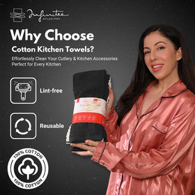 Infinitee Xclusives 100% cotton terry detail highlighting soft, highly absorbent towel texture.