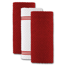 Infinitee Xclusives 3-pack towels in use for daily meal prep and cleanup.