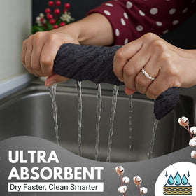 Infinitee Xclusives terry dobby towels offer plush texture for confident spill handling.