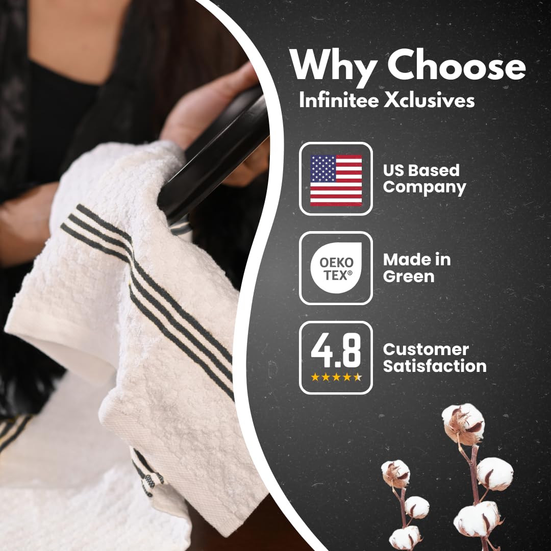 Infinitee Xclusives durable towels endure frequent washing while retaining plush texture.