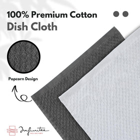 Infinitee Xclusives kitchen cleaning terry dishcloths help reduce paper towel use daily.