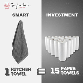 Infinitee Xclusives towel in action for efficient dish drying