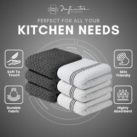 Infinitee Xclusives towel draped in grey for easy access