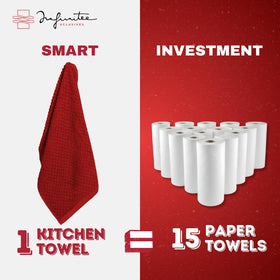 Machine-washable Infinitee Xclusives towels for easy care and reuse