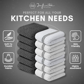 Infinitee Xclusives towels draped on rack highlighting durable construction