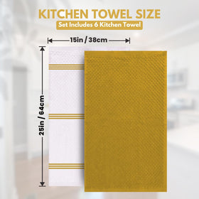 Infinitee Xclusives six-pack kitchen towels ready for everyday use