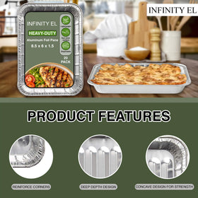 Infinity EL disposable pan promotes quick cleanup after events.