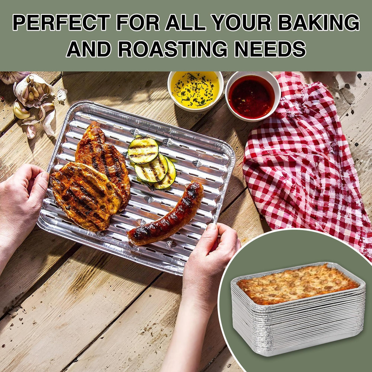 Infinity EL holiday serving pan suitable for Thanksgiving and Christmas feasts.