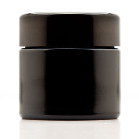Infinity Jars Classic Black 100 ml jar with UV protection preserves aroma.