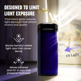 Infinity Jars thick European glass canister for durable kitchen use.
