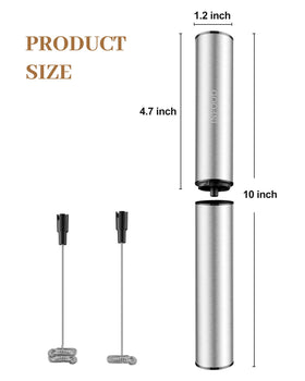 INFOOD Milk Frother foams in 15 seconds for quick lattes.