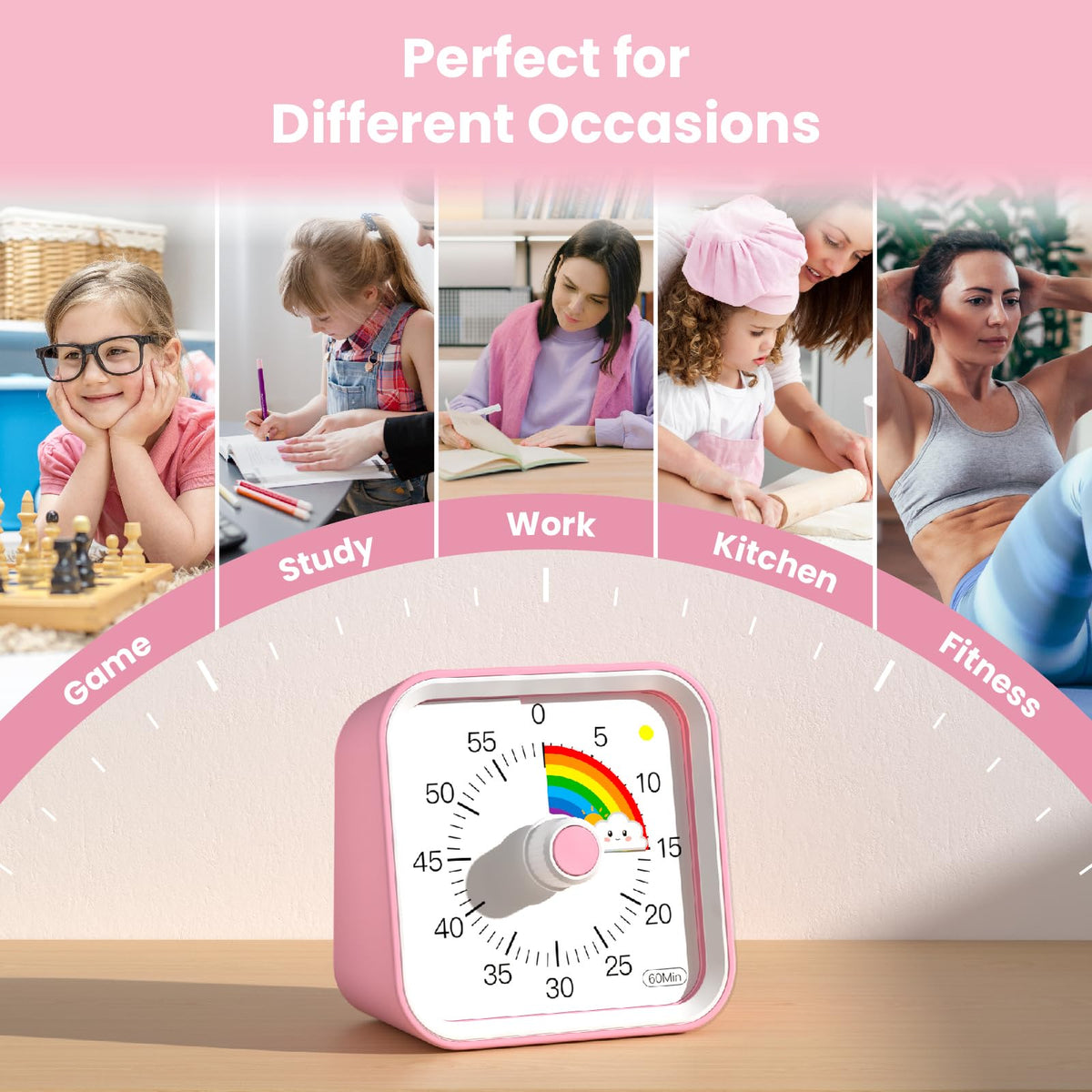 InfPokid 60-minute countdown timer for classrooms and chores