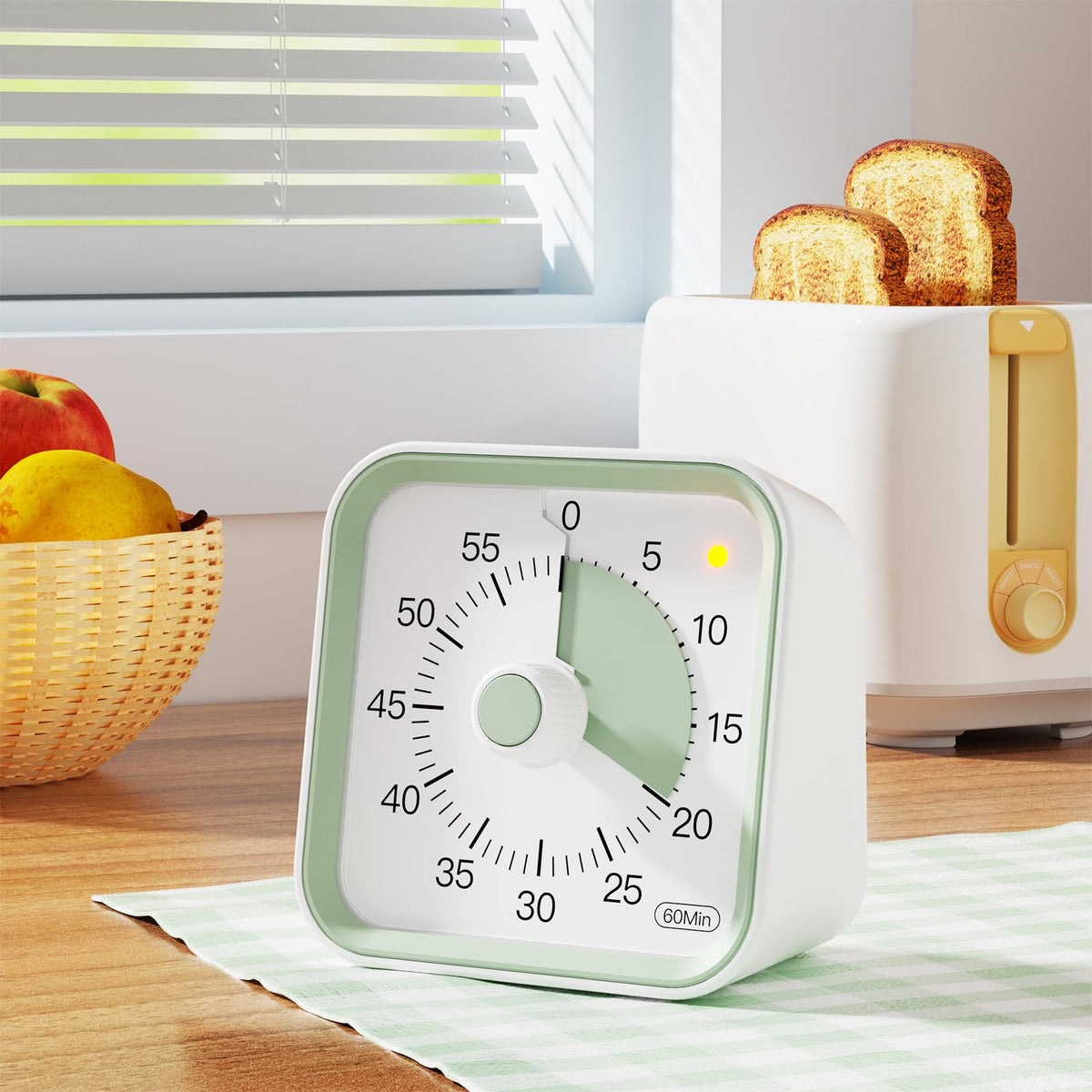 InfPokid 60-minute countdown timer supports focused homework sessions.
