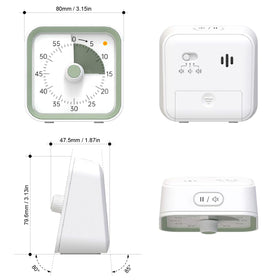 InfPokid durable silent timer offers distraction-free time visualization.