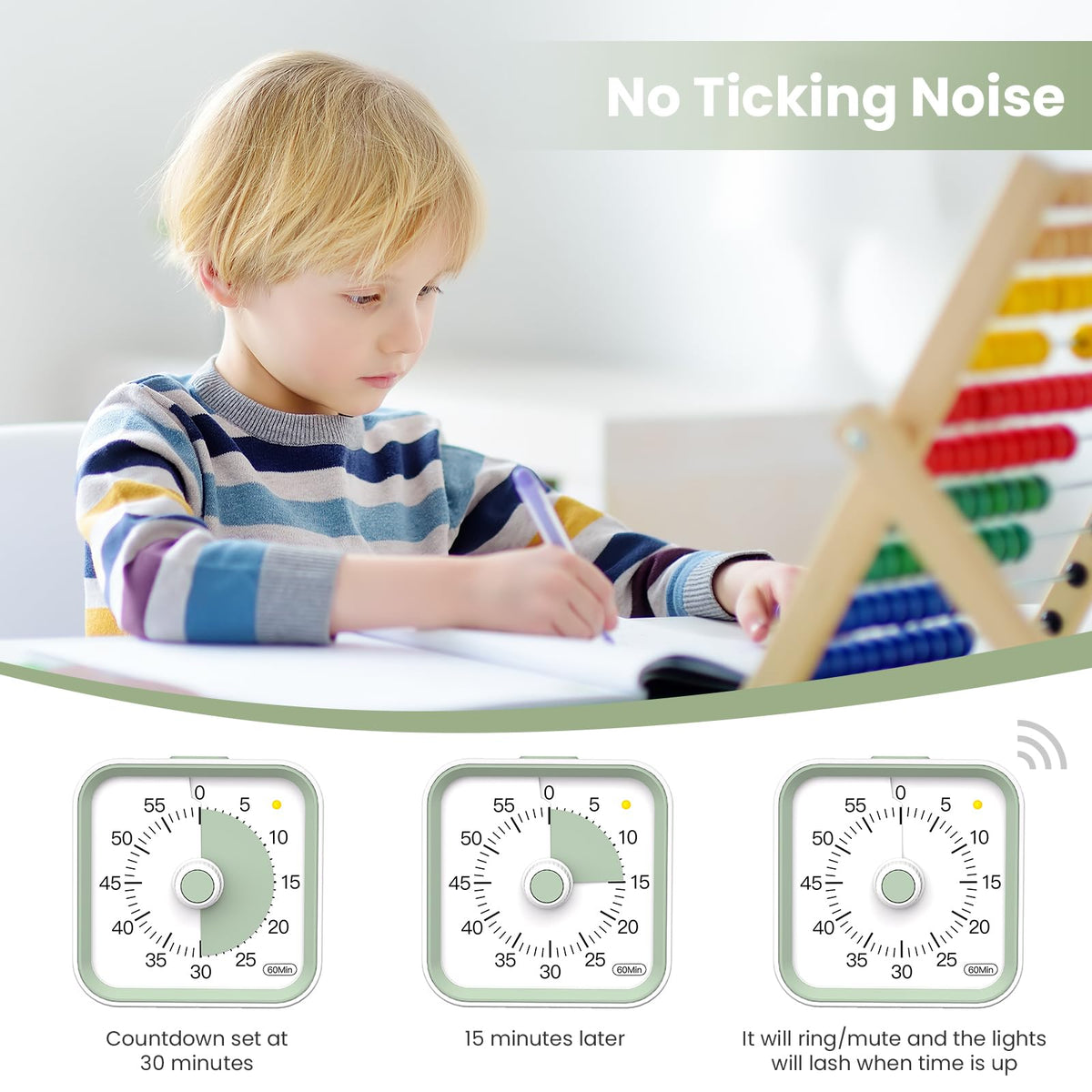 InfPokid home kitchen timer guides cooking tasks with clear visuals.
