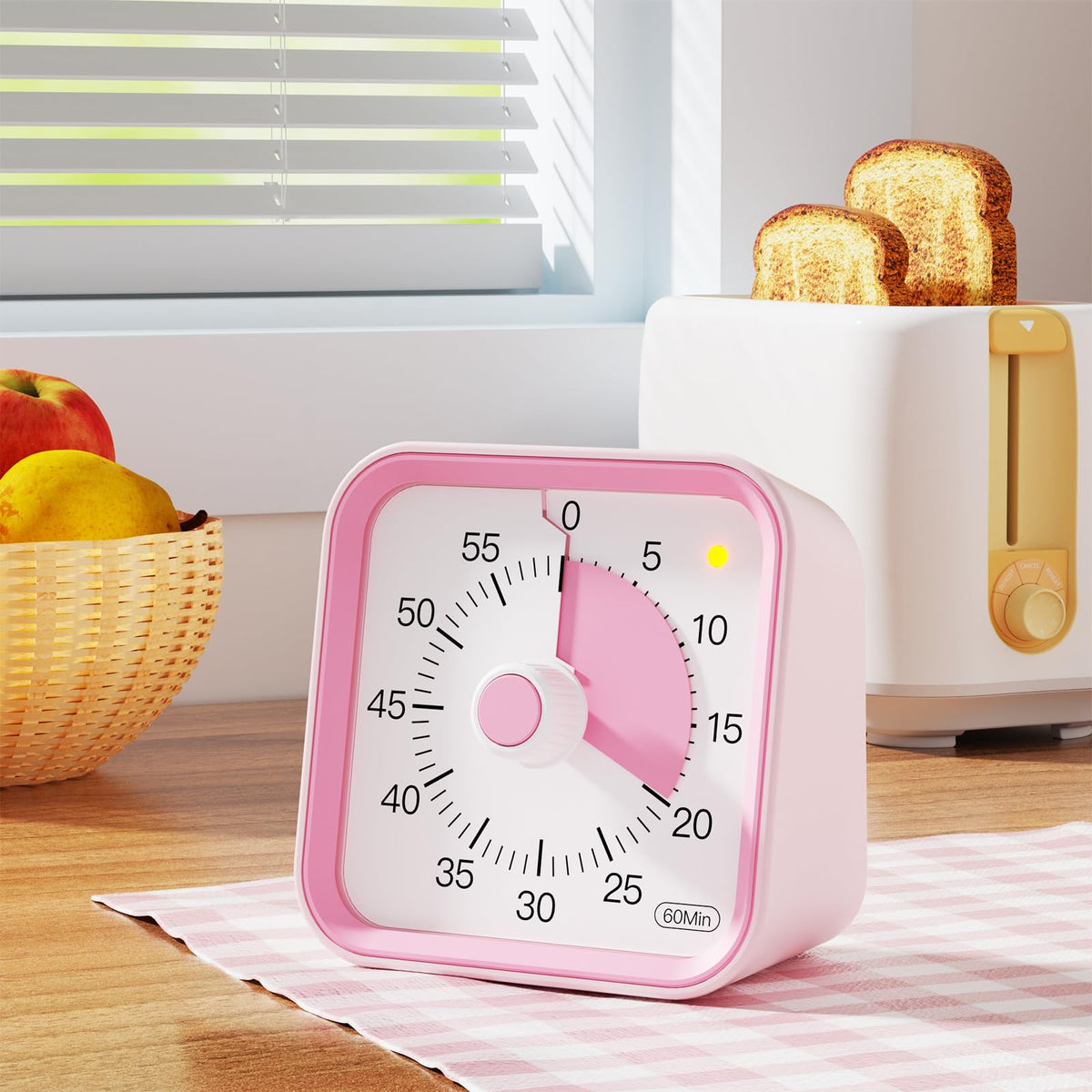 InfPokid visual timer on desk during study, color countdown boosts time awareness.