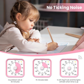 InfPokid visual timer for office meetings, silent alert with color-coded duration.