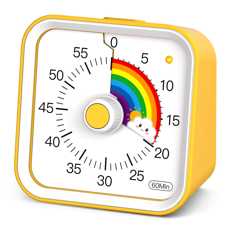 InfPokid Visual Timer with rainbow display helps kids visualize time and stay engaged.