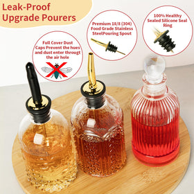 INFTYLE bottle brush aids easy cleaning of glass syrup bottles.