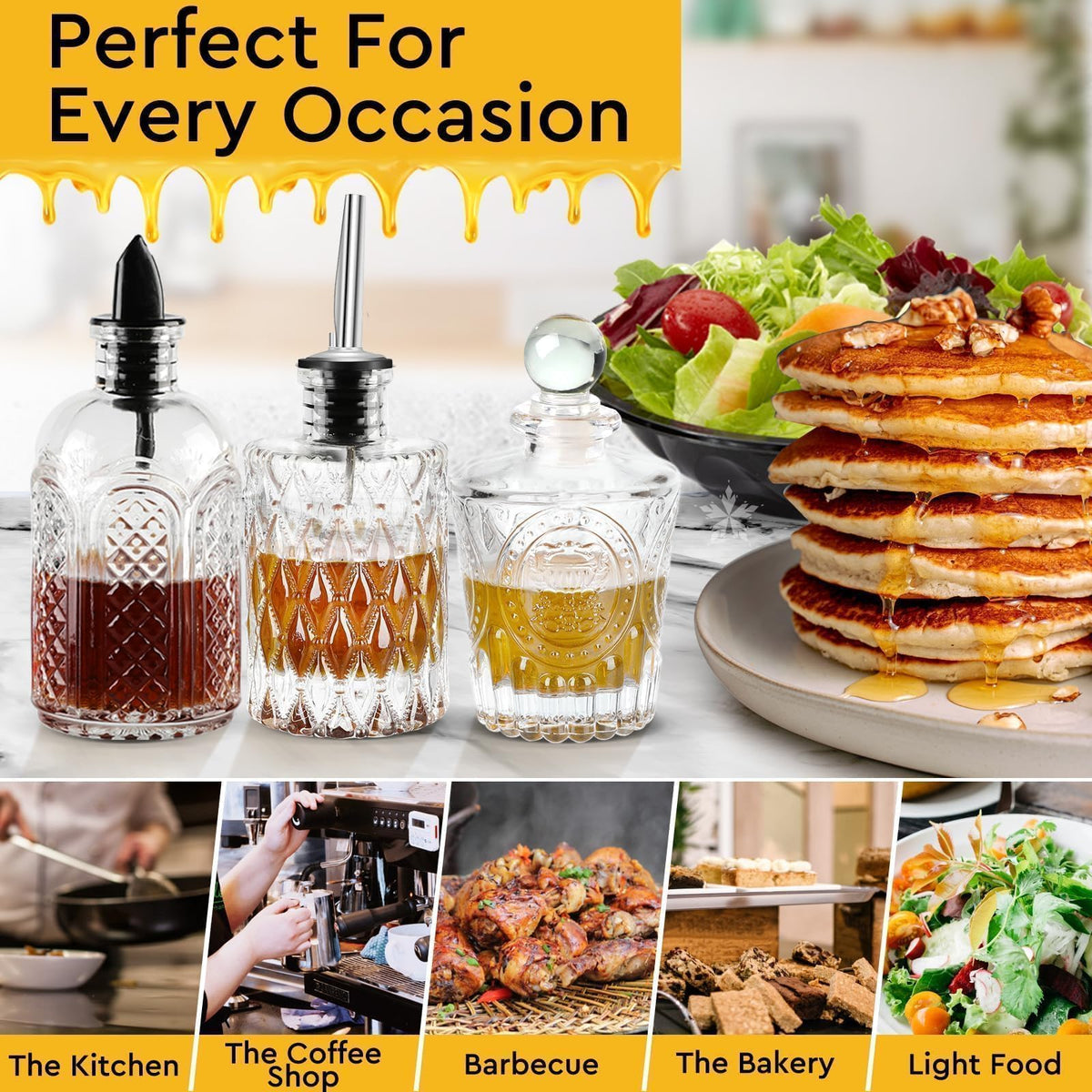 INFTYLE versatile bottle setup ideal for coffee stations and home kitchens.
