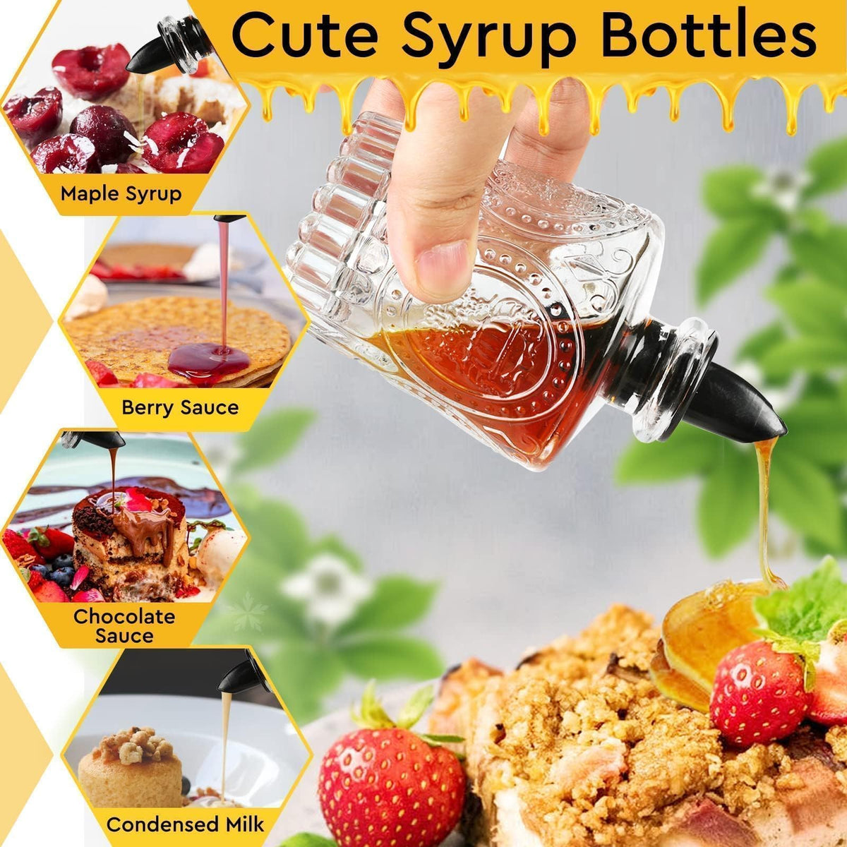 INFTYLE embossed glass bottles collection for stylish kitchen display.