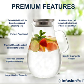 Infusion Pro extra-wide 4-inch mouth for easy filling and cleanup.