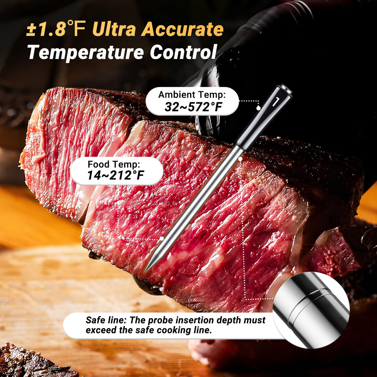 Inkbird app control with presets and alerts for precise cooking