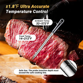 Inkbird app control with presets and alerts for precise cooking